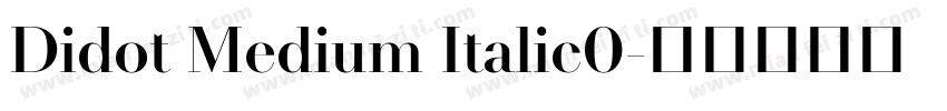 Didot Medium Italic0字体转换